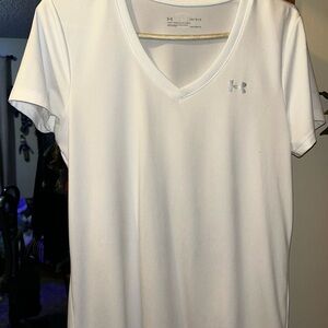 Under Armour White Short Sleeve Tee